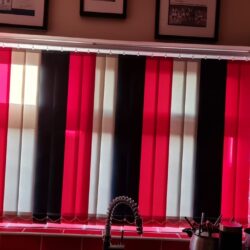 Red, Black and White Blinds